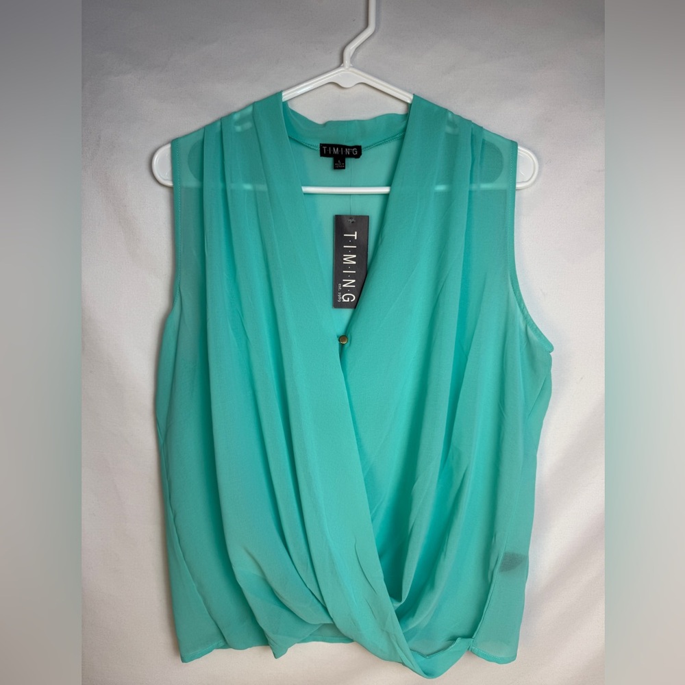 Timing Turquoise Sleeveless Top
